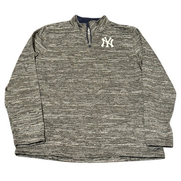 Men’s Majestic New York Yankees Pullover 1/4 Zip Size Large Lightweight - Picture 3 of 6